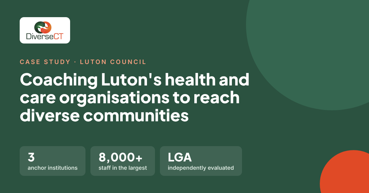 Coaching Luton's health and care organisations to reach diverse communities